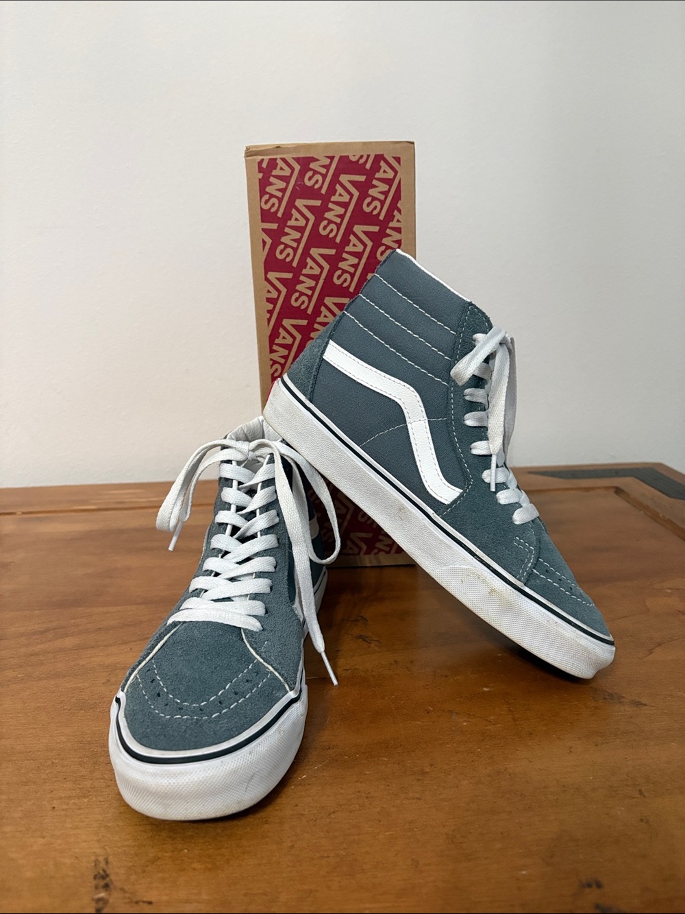 Vans Sk8-Hi Sneakers in Slate Blue and White Size 7